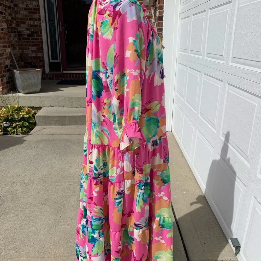 Floral Multicolor Maxi Dress - Picture 6 of 11